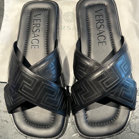 Versace Leather Sandals - Picture 2 of 4